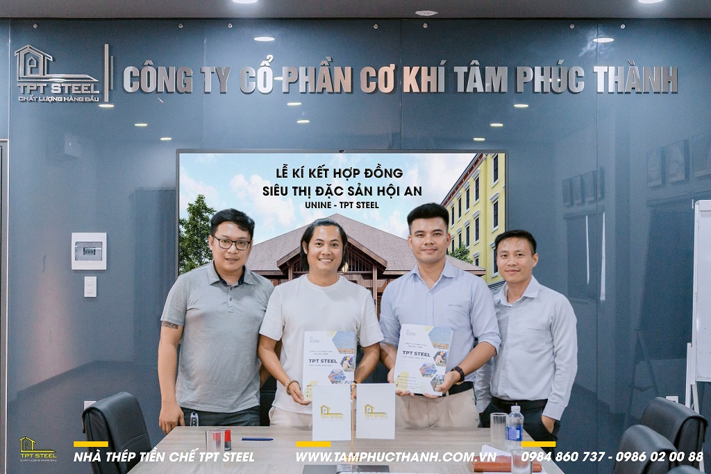 TPT Steel Ký Kết Hợp Đồng Thiết Kế & Thi Công Kết Cấu Thép Siêu Thị Đặc Sản Cùng Unine Architecture