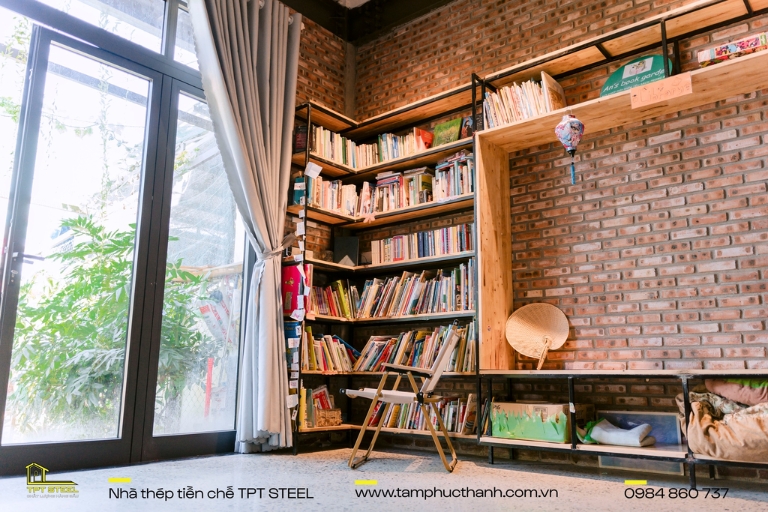 nhà tiền chế xây gạch đẹp