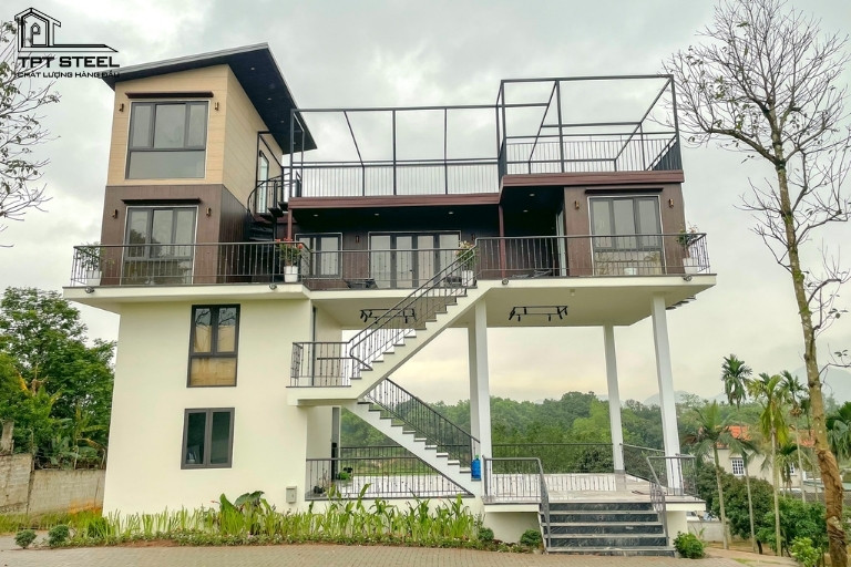 Báo Giá Xây Dựng Nhà Khung Thép 2 Tầng Chi Tiết 2025