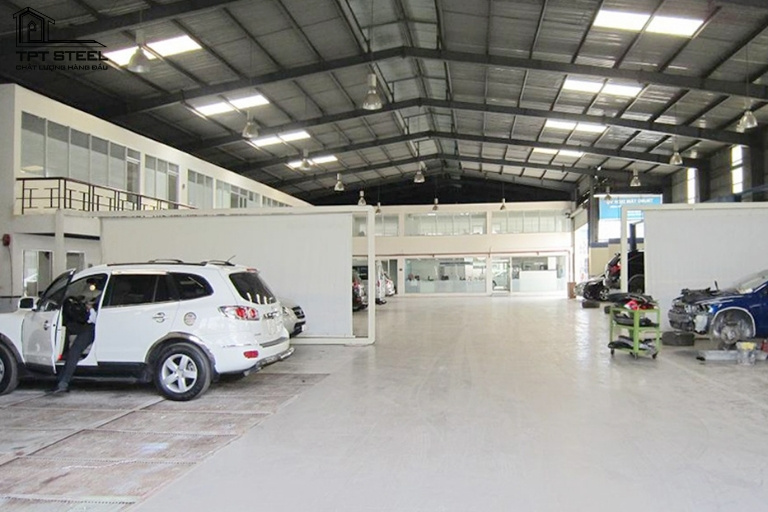 Thi Công Nhà Thép Tiền Chế Làm Gara Ô Tô Chuyên Nghiệp